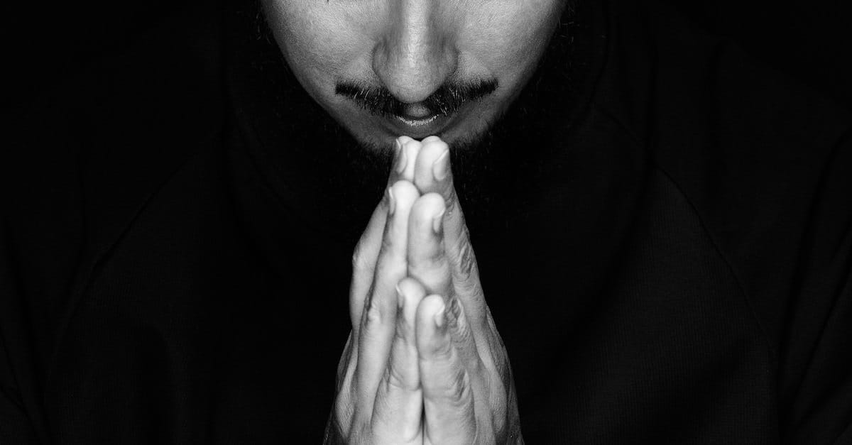 prayer hands dark